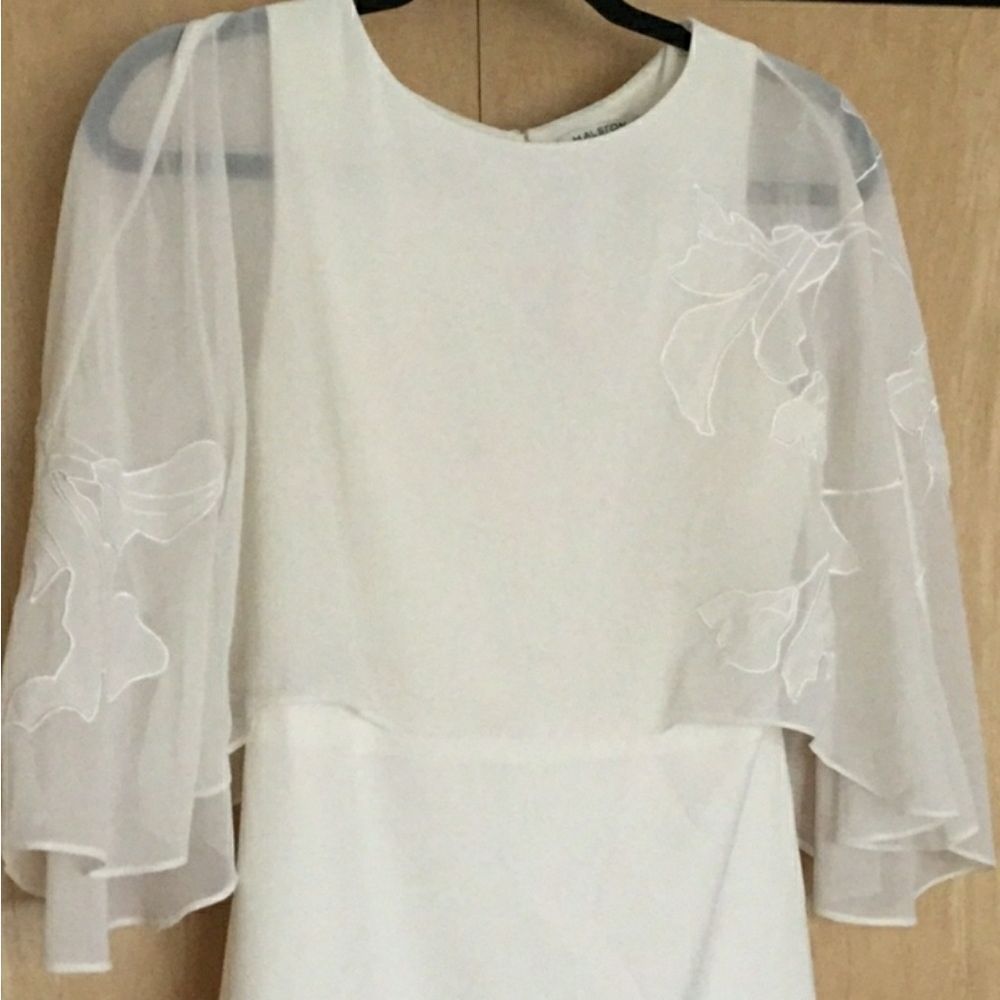 Cape Sleeve Cocktail Dress Halston Heritage - Picture 4 of 8